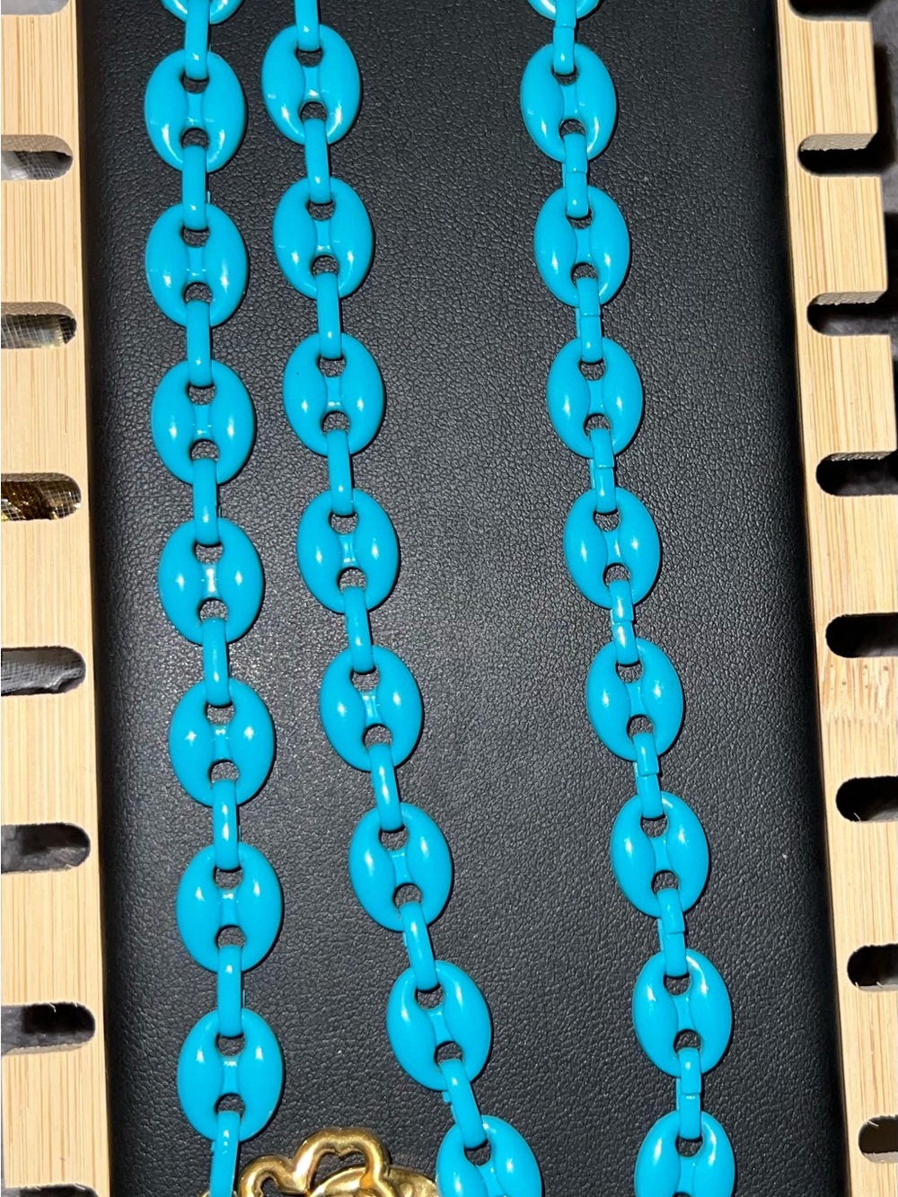 Bright Turquoise Link Necklace and Bracelet Set- Women Jewelry